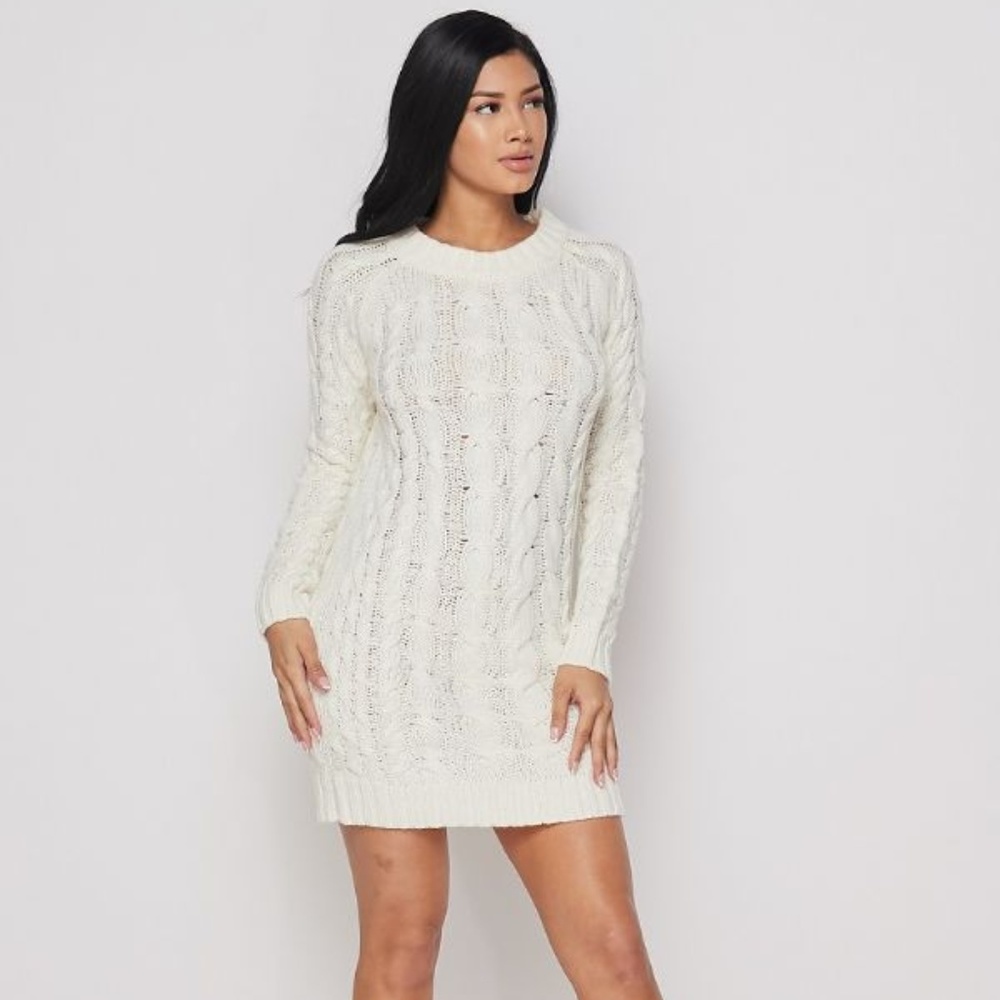 Ivory Sweater Dress - Picture 6 of 10